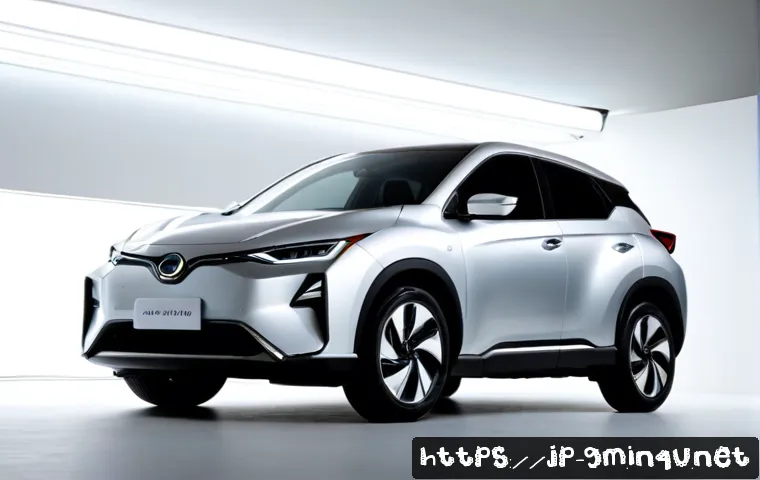 지엠 쉐보레 이쿼녹스 EV의 공기역학 설계 - Photorealistic modern electric compact crossover with smooth aerodynamic body sculpting, shown in a ...